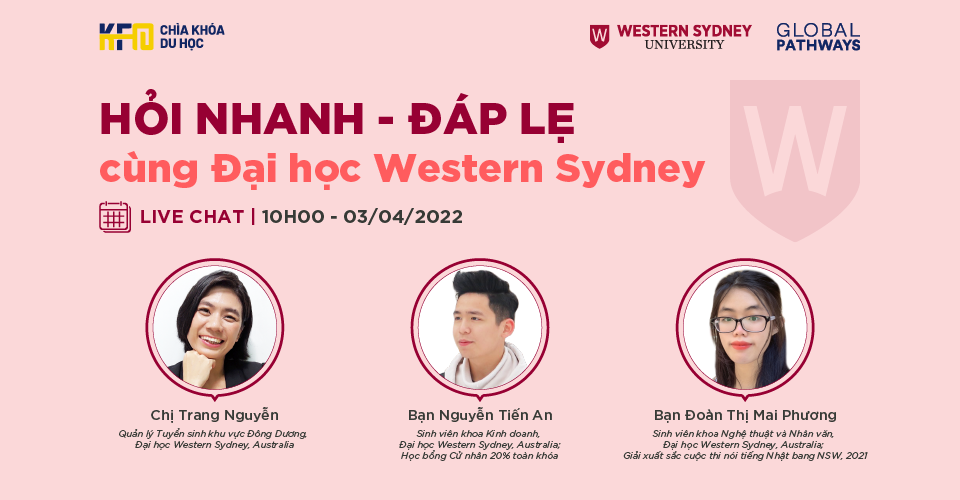 KFO-Live chat Hỏi nhanh đáp lẹ cùng Đại học Western Sydney 960x500